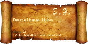 Deutelbaum Huba névjegykártya